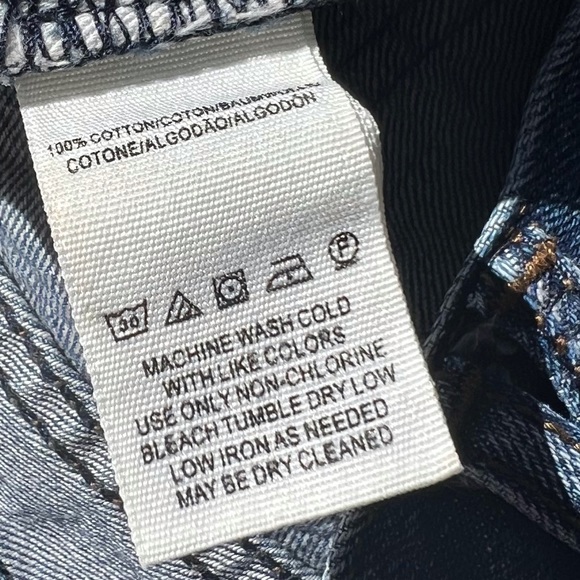 Free People We the Free Cayman Blue Denim Loving Good Vibrations Cutoff Shorts - Picture 8 of 8